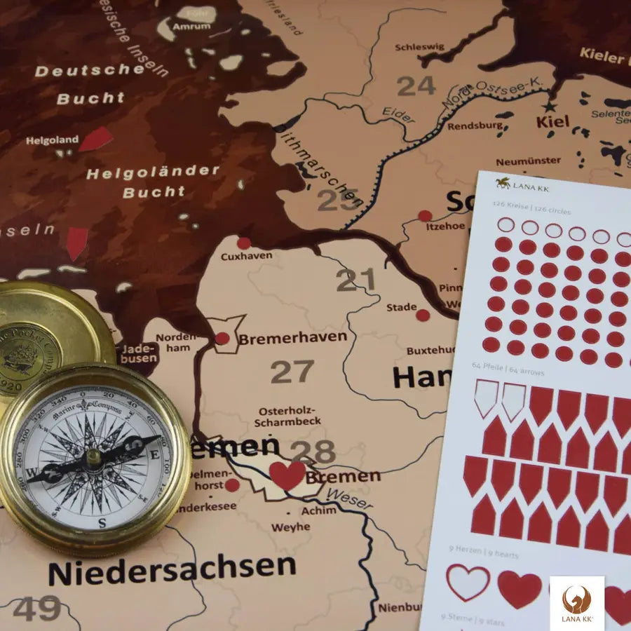 Für einen optimalen Transport kommt Deine Deutschlandkarte Antik gerollt zu Dir.