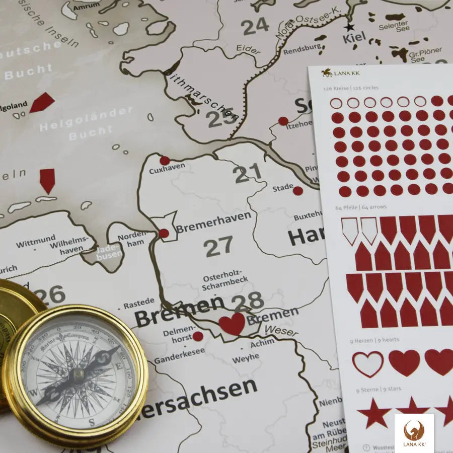 Für einen optimalen Transport kommt Deine Deutschlandkarte Beige gerollt zu Dir.