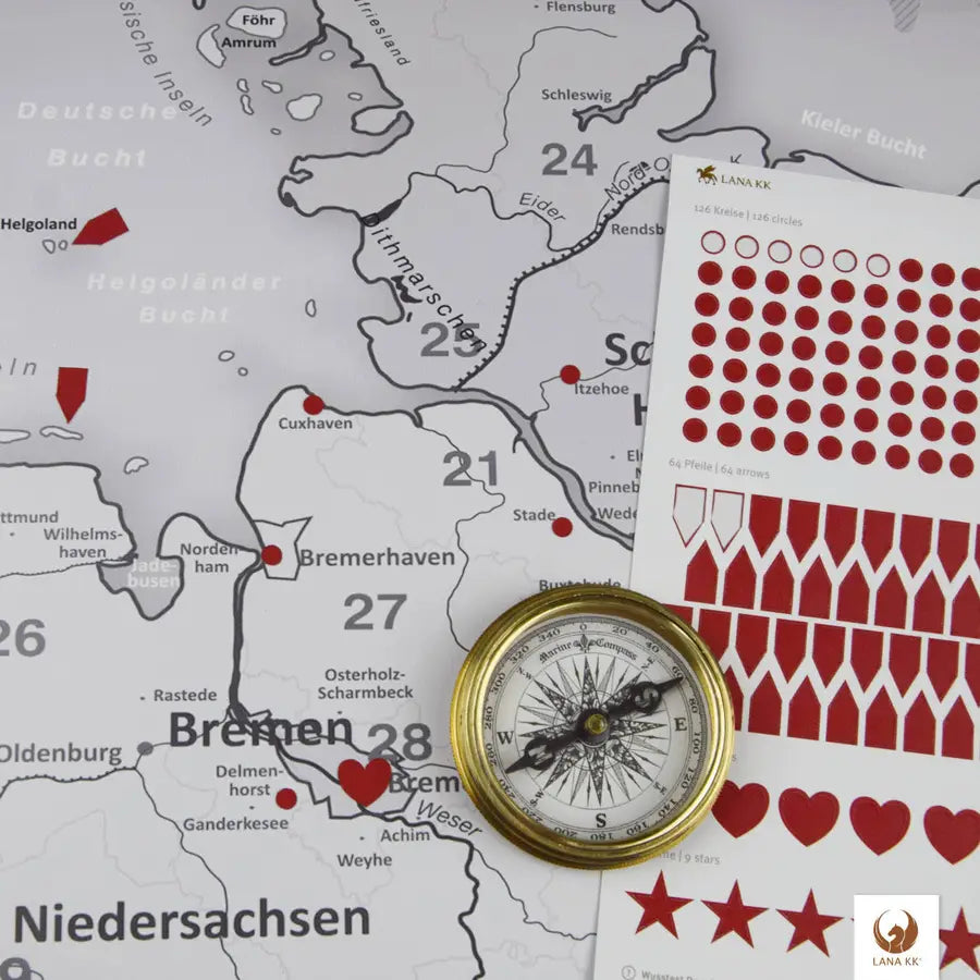 Für einen optimalen Transport kommt Deine Deutschlandkarte Hellgrau gerollt zu Dir.