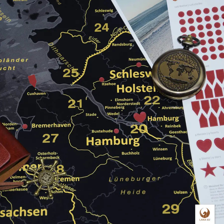 Für einen optimalen Transport kommt Deine Deutschlandkarte Noir gerollt zu Dir.