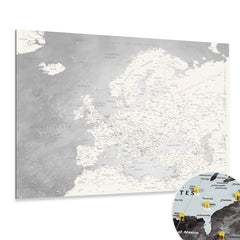 Deine Europakarte als Magnetboard zum Markieren deiner Reiseziele mit Magneten oder Stickern.
