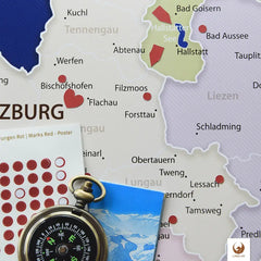 Für einen optimalen Transport kommt Deine Österreichkarte Blau gerollt zu Dir.