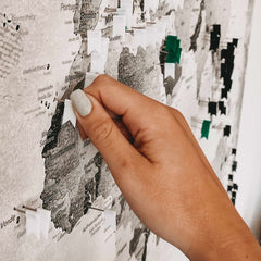 Leinwandbild - Weltkarte Natur Jileileen  - Pinnwand