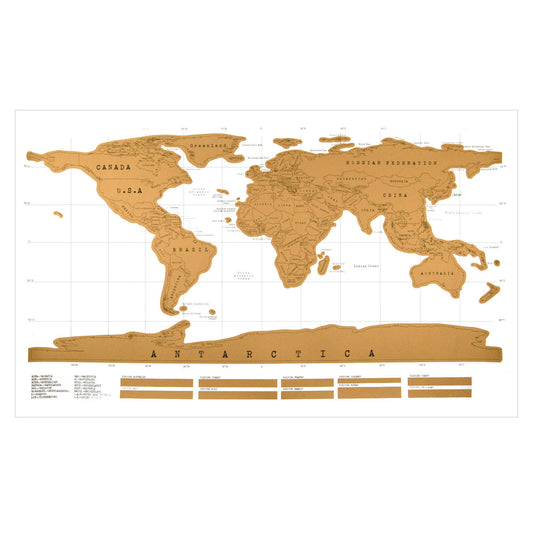 Rubbel Weltkarte - Englisch