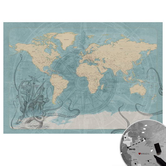 Schnapp dir deine Piratenkarte Sparrow als Poster und beginne damit, deine eigenen Abenteuer festzuhalten. Gedruckt auf Premium Posterpapier mit 250 g/m² und einer satinieren Oberfläche, wird sie deinen Raum zum Strahlen bringt. Und weil wir wissen, dass du Feinheiten liebst, ist alles mit detaillierter Beschriftung in versehen. Obendrauf gibt’s Sticker, mit denen du direkt loslegen kannst, um deine Reiseziele zu markieren.