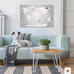 Egal in welchen Raum Du Deine World Map Champagner platzierst, sie wird immer die Blicke auf sich ziehen.